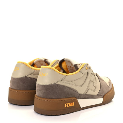 Fendi Calfskin Suede Fendi Match Low Top Sneakers 38 Dodo Straw Yellow 4 of 8