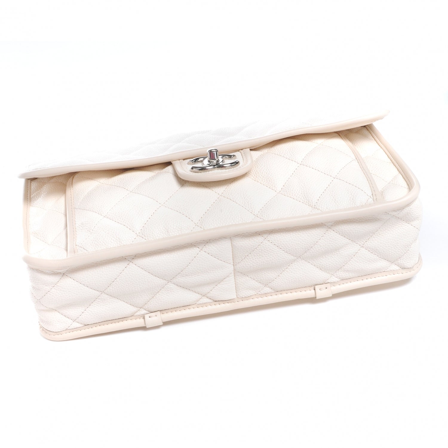 Chanel Caviar French Riviera Large Flap White 4 of 8