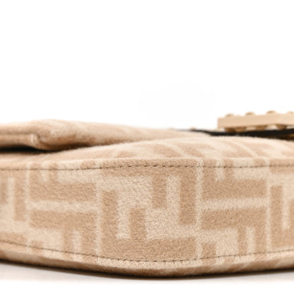Fendi Wool Cuoio Romano Selleria FF 1974 Baguette 1997 Beige Cammello Camelia 9 of 10
