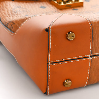 MCM Visetos Small Soft Berlin Crossbody Cognac 7 of 9