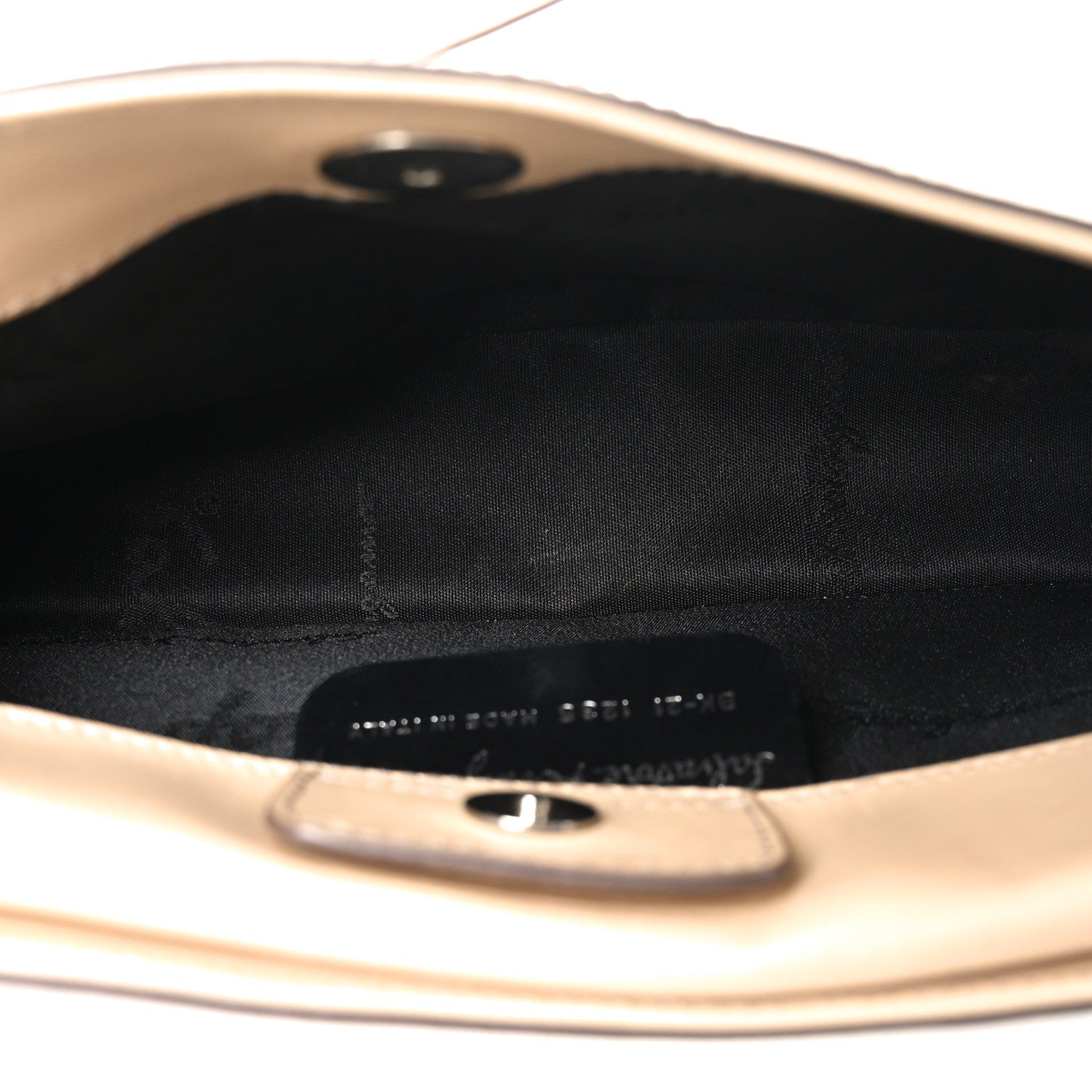 Salvatore Ferragamo Lizard Calfskin Shoulder Bag Beige 5 of 11