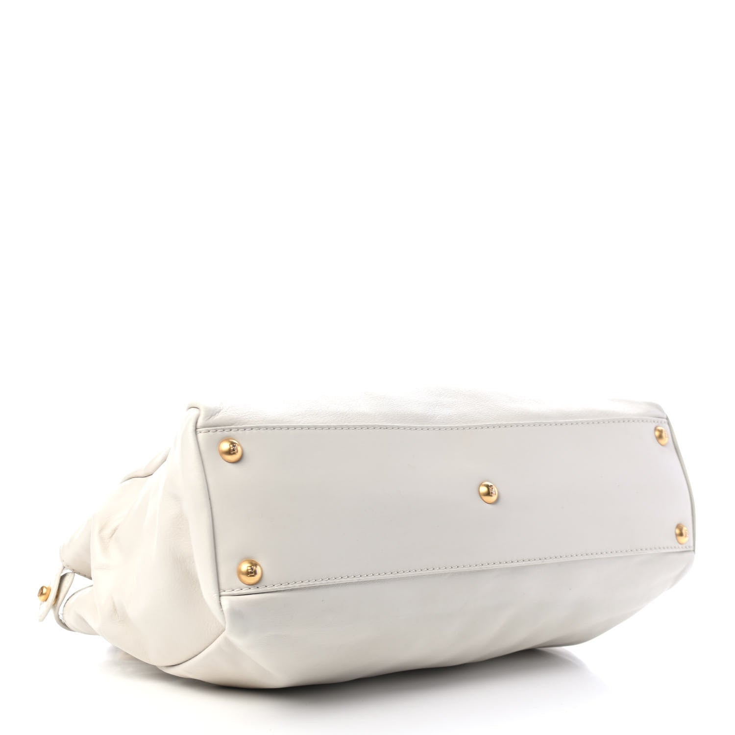 Fendi Nappa Medium Peekaboo Iconic Satchel White 3 of 6