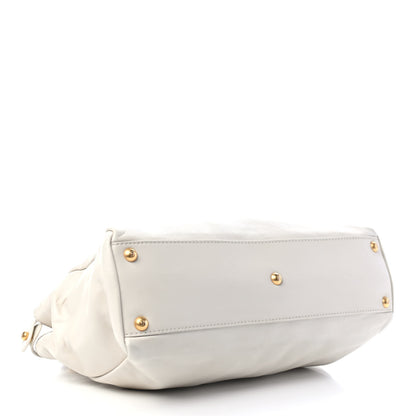 Fendi Nappa Medium Peekaboo Iconic Satchel White 3 of 6