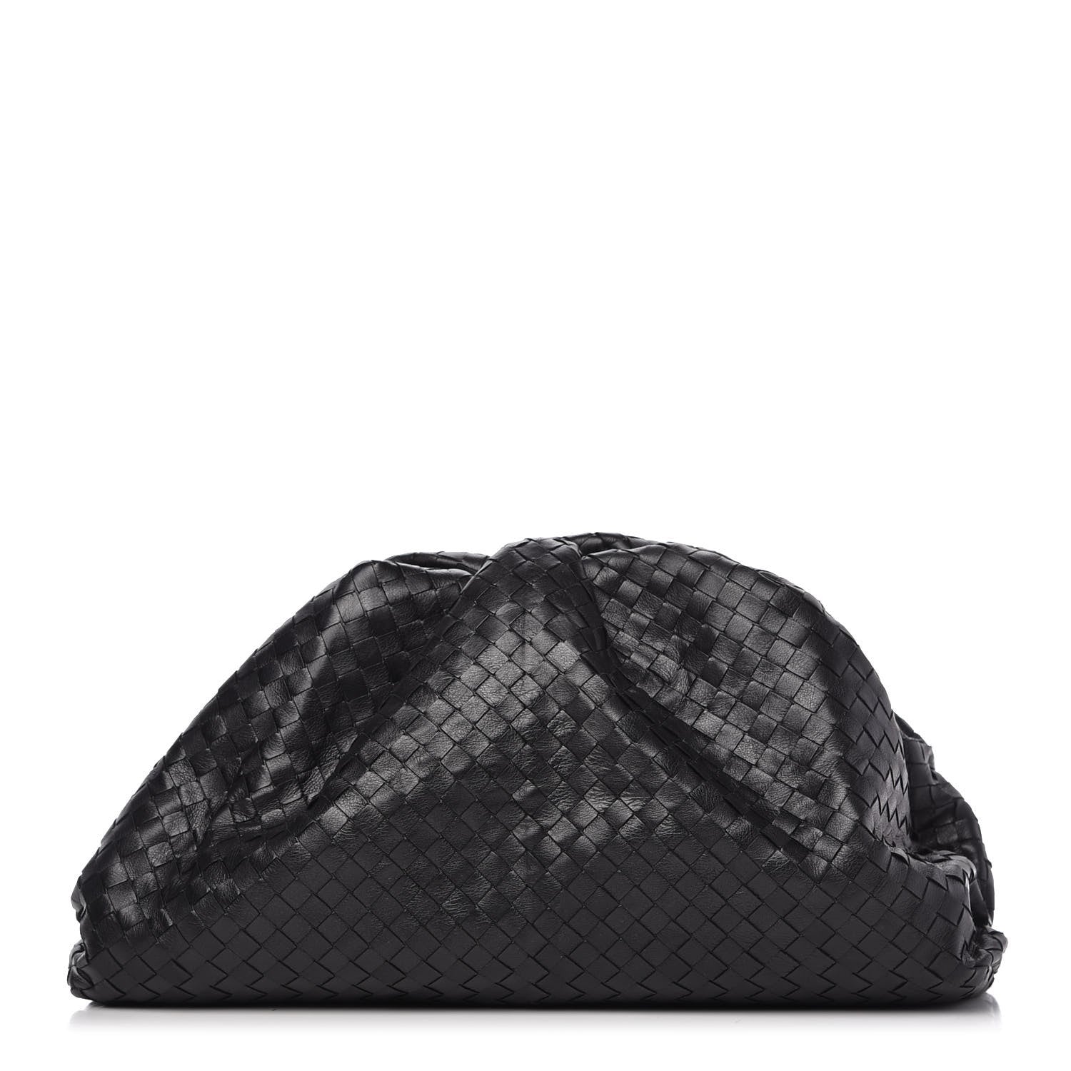 Bottega Veneta Nappa Maxi Intreccio The Pouch Oversized Clutch Black 1 of 10