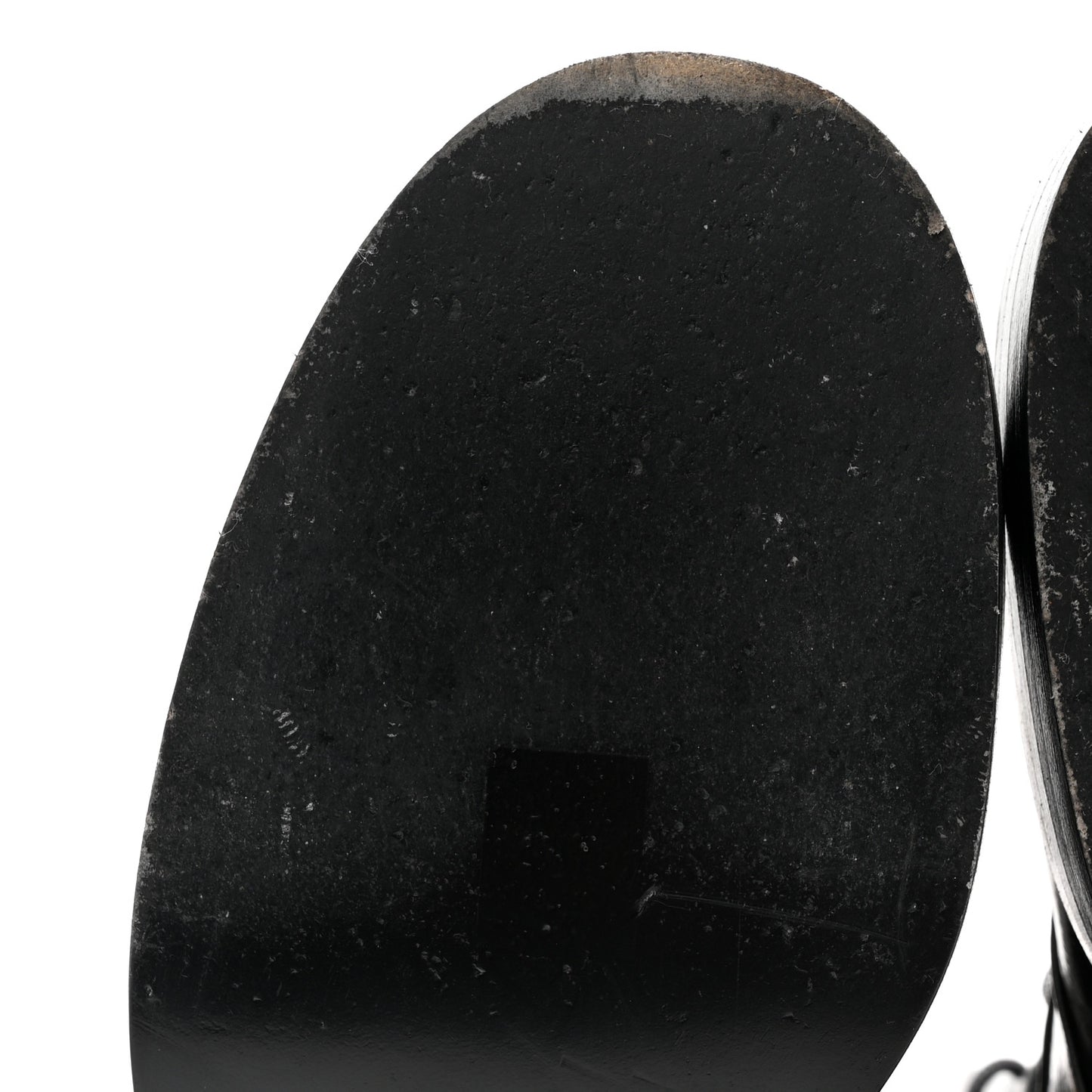 Shiny Goatskin Cap Toe Combat Boots 40.5 Black Dark Grey