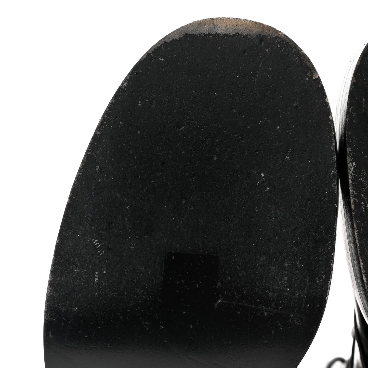 Chanel Shiny Goatskin Cap Toe Combat Boots 40.5 Black Dark Grey 10 of 19