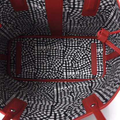 MCM Visetos Medium Liz Reversible Shopper Tote Black Red 6 of 19
