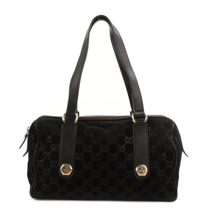 Gucci Guccissima Suede Charmy Boston Black 1 of 7