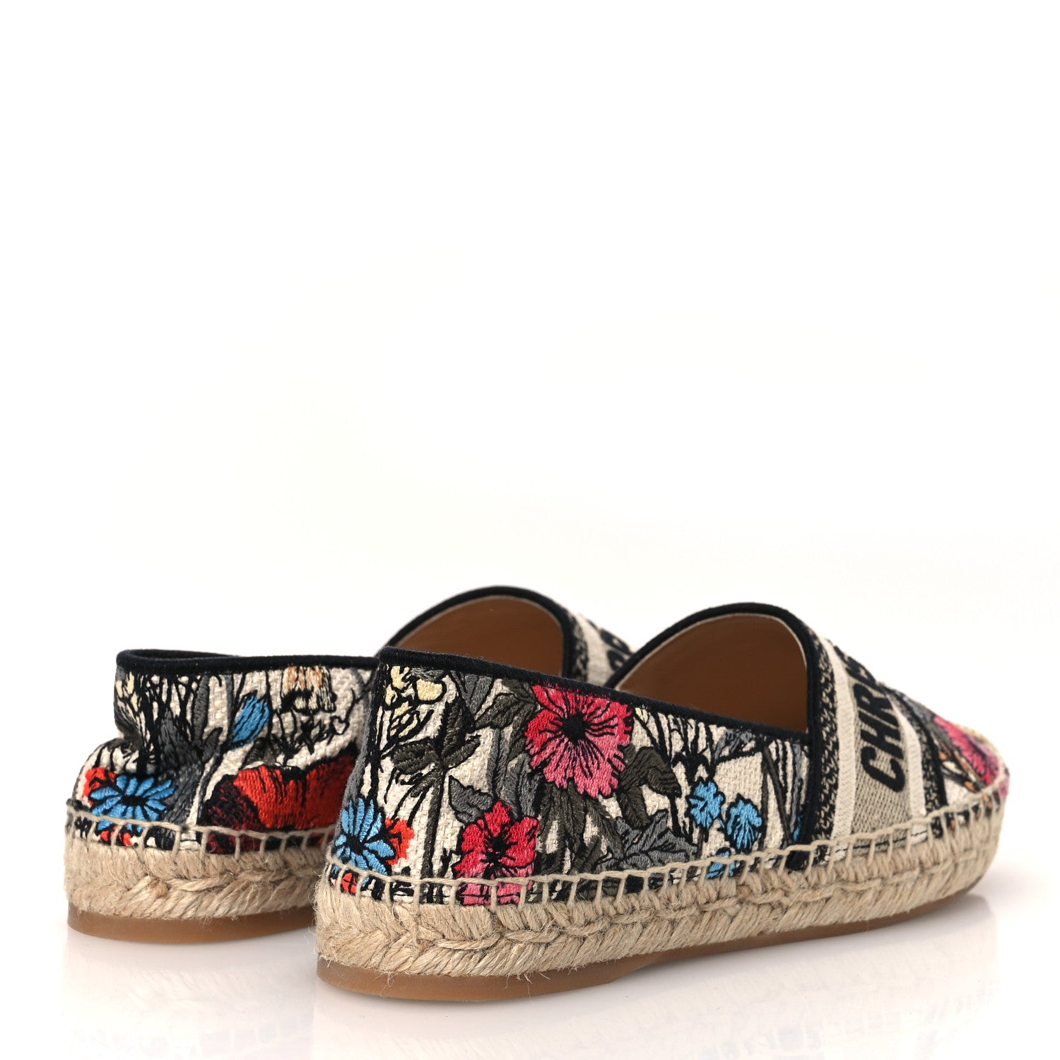 Christian Dior Canvas Mille Fleurs Embroidered Granville Espadrille 36.5 Multicolor 5 of 10