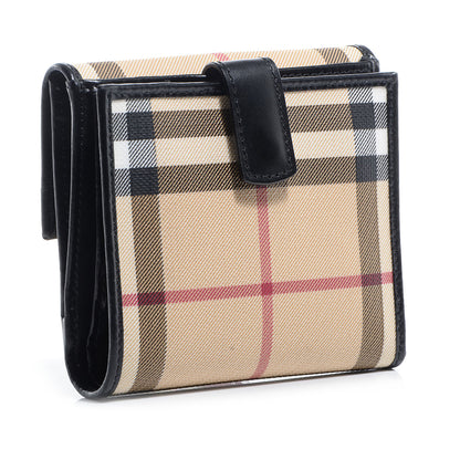 Burberry Nova Check Compact Wallet Black 3 of 8