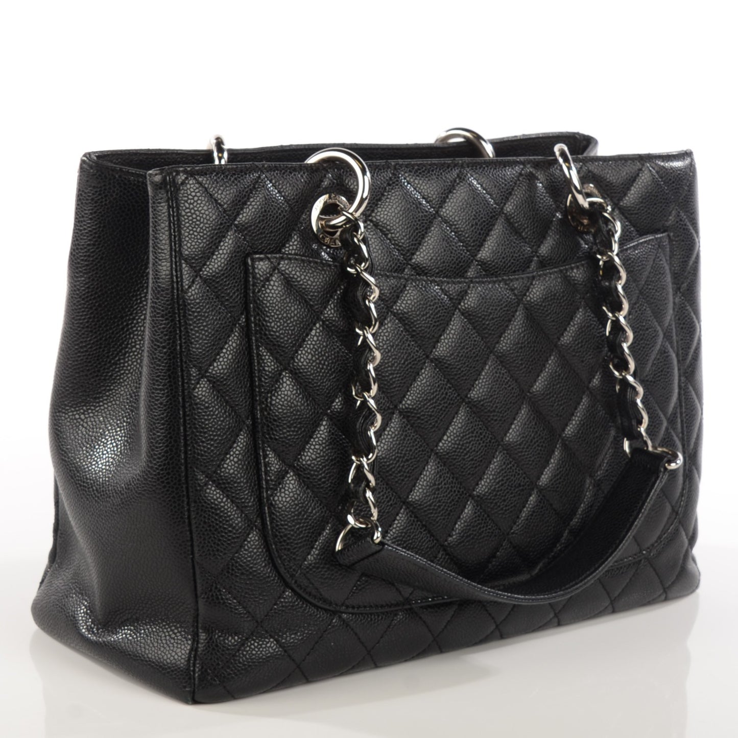 Caviar Quilted Grand Shopping Tote GST Black