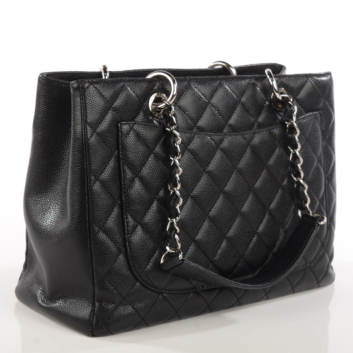 Chanel Caviar Quilted Grand Shopping Tote GST Black 3 of 10