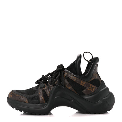 Louis Vuitton Calfskin Patent Monogram LV Archlight Sneakers 39 Black 1 of 9