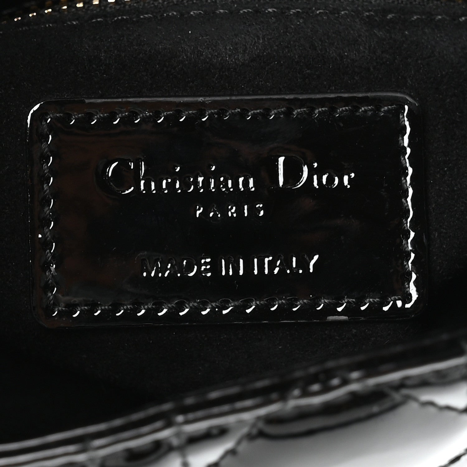 Christian Dior Patent Cannage Mini Lady Dior Black 1833022