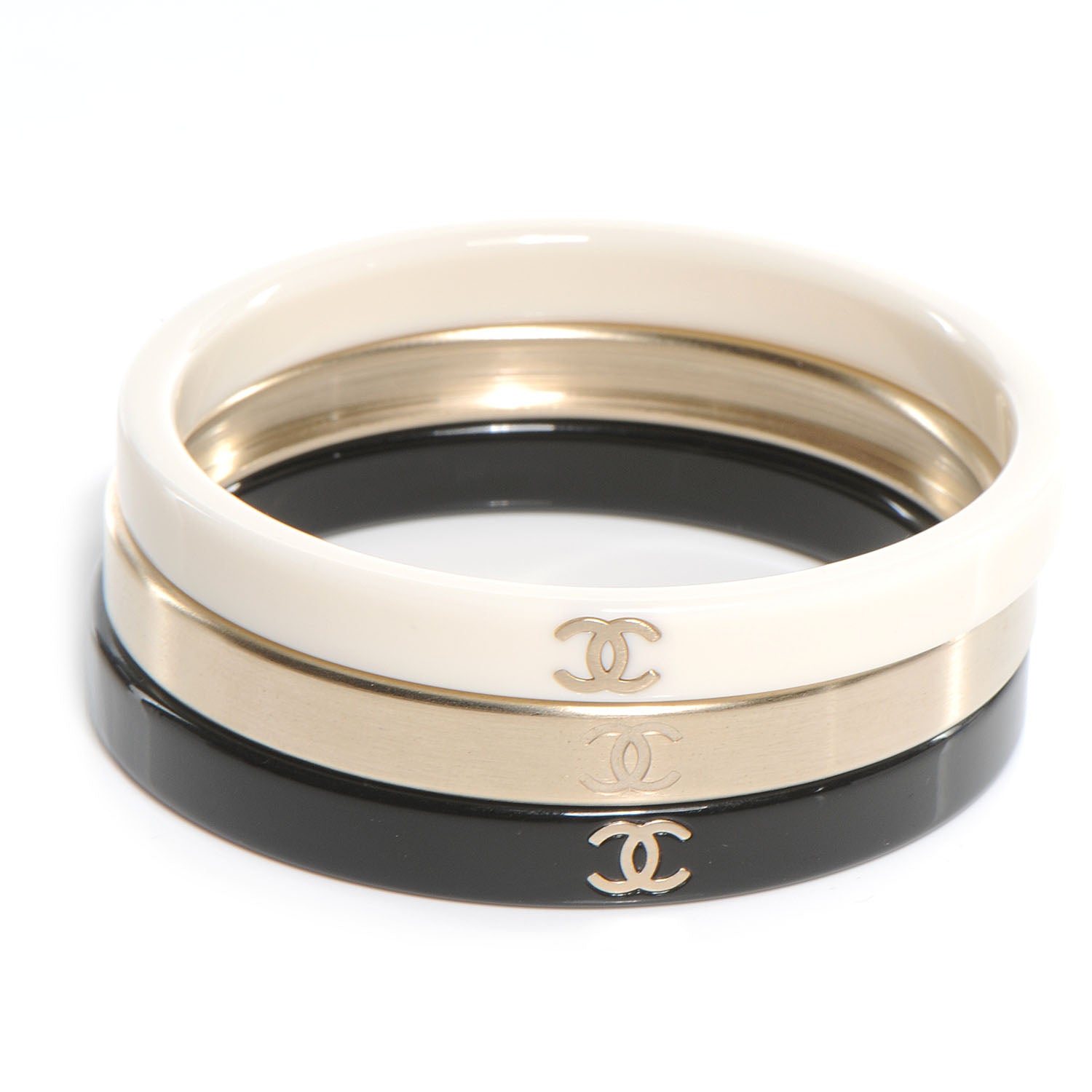 Chanel CC Bangle Set of 3 1 of 6