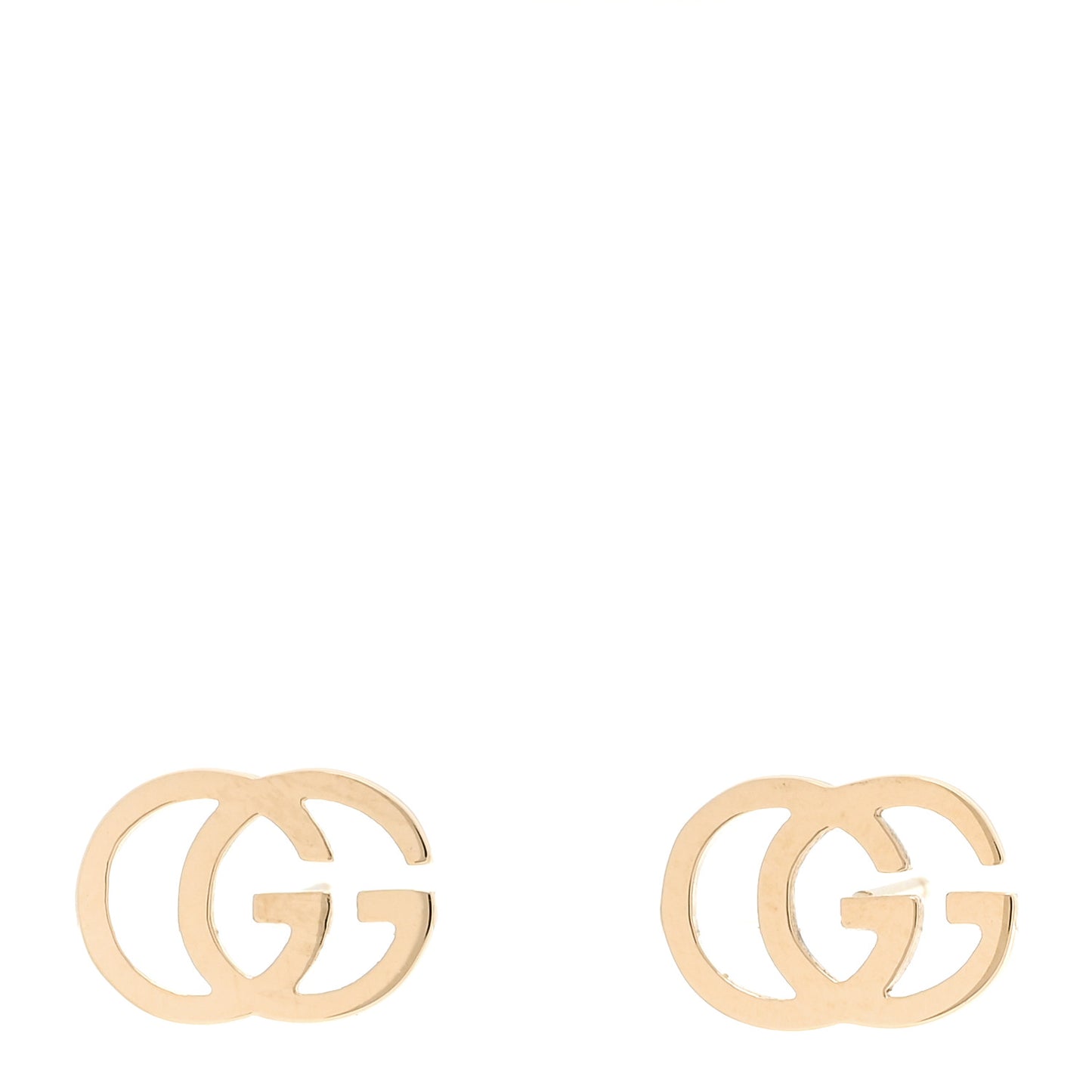 18K Yellow Gold Running G Stud Earrings