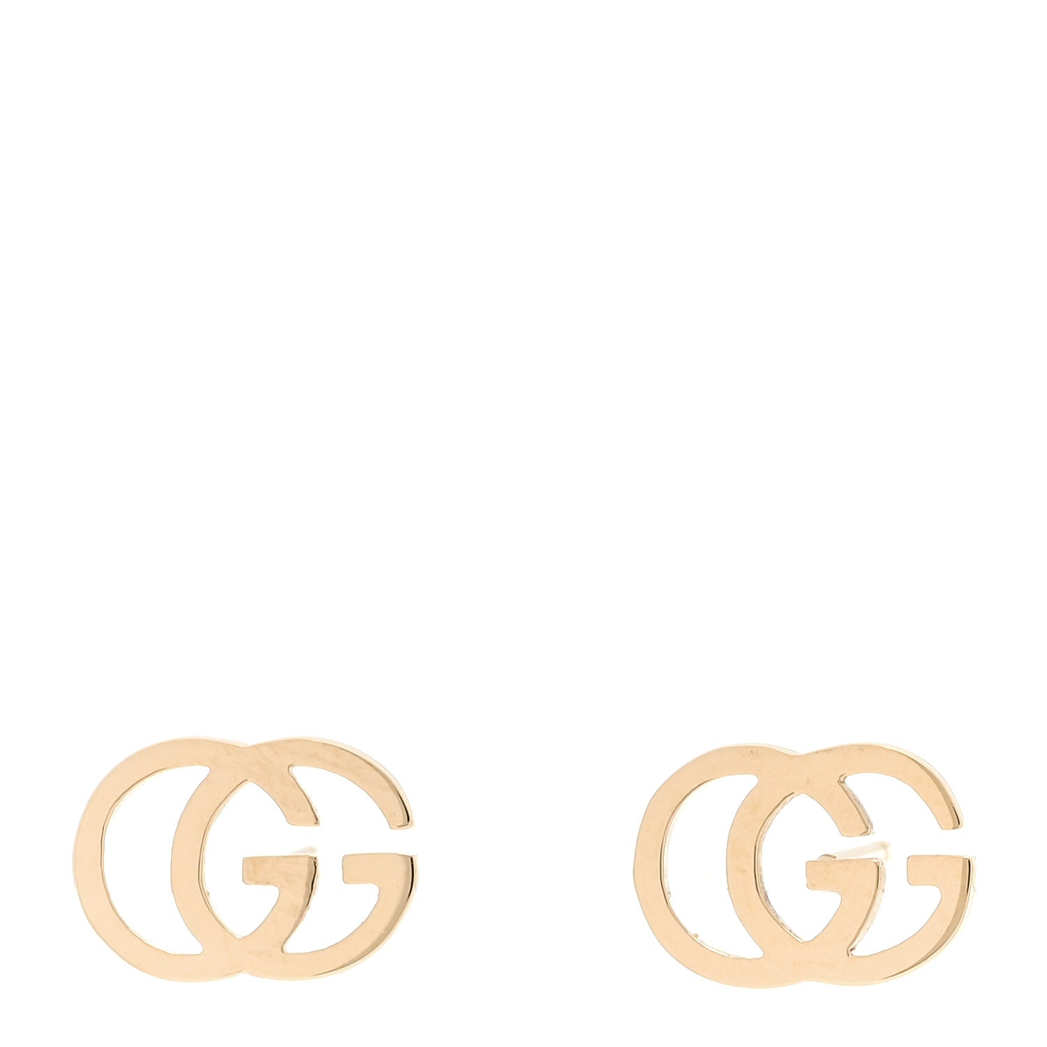 Gucci 18K Yellow Gold Running G Stud Earrings 1 of 5