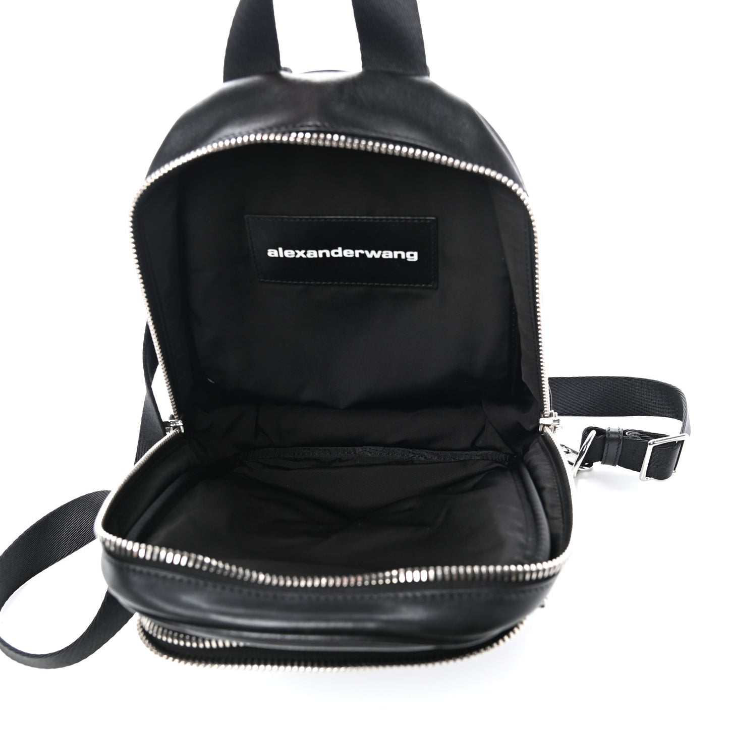 Lambskin Double Zip Backpack Black