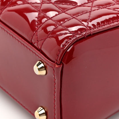 Christian Dior Patent Cannage Mini Lady Dior Red 12 of 12