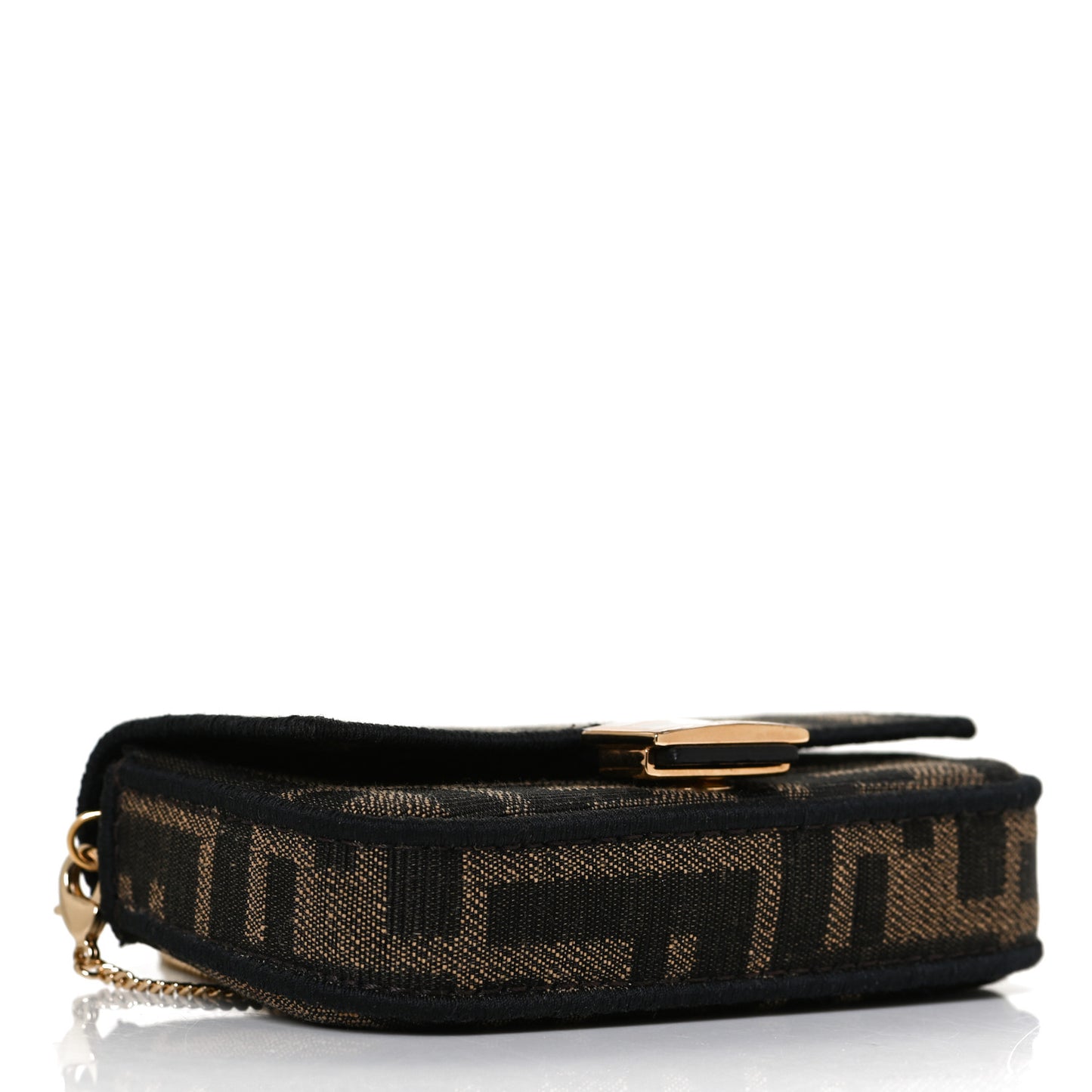 Fabric Jacquard FF 1974 Nano Baguette Charm Tobacco Moro Black