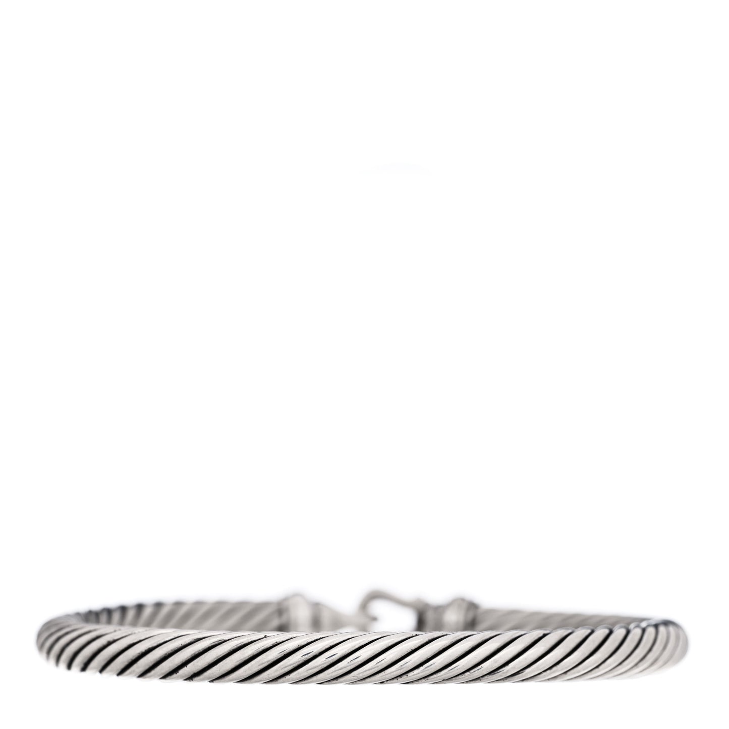 Sterling Silver Diamond 5mm Cable Buckle Bracelet