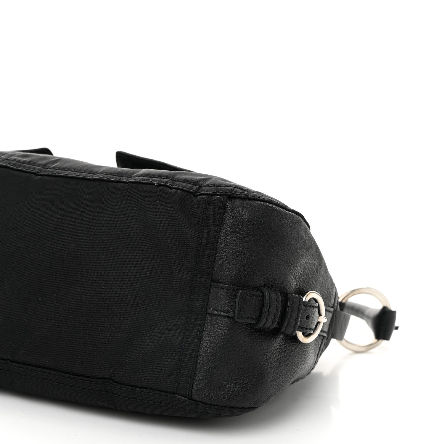 Prada Tessuto Nylon Buffalo Shoulder Bag Black 10 of 10