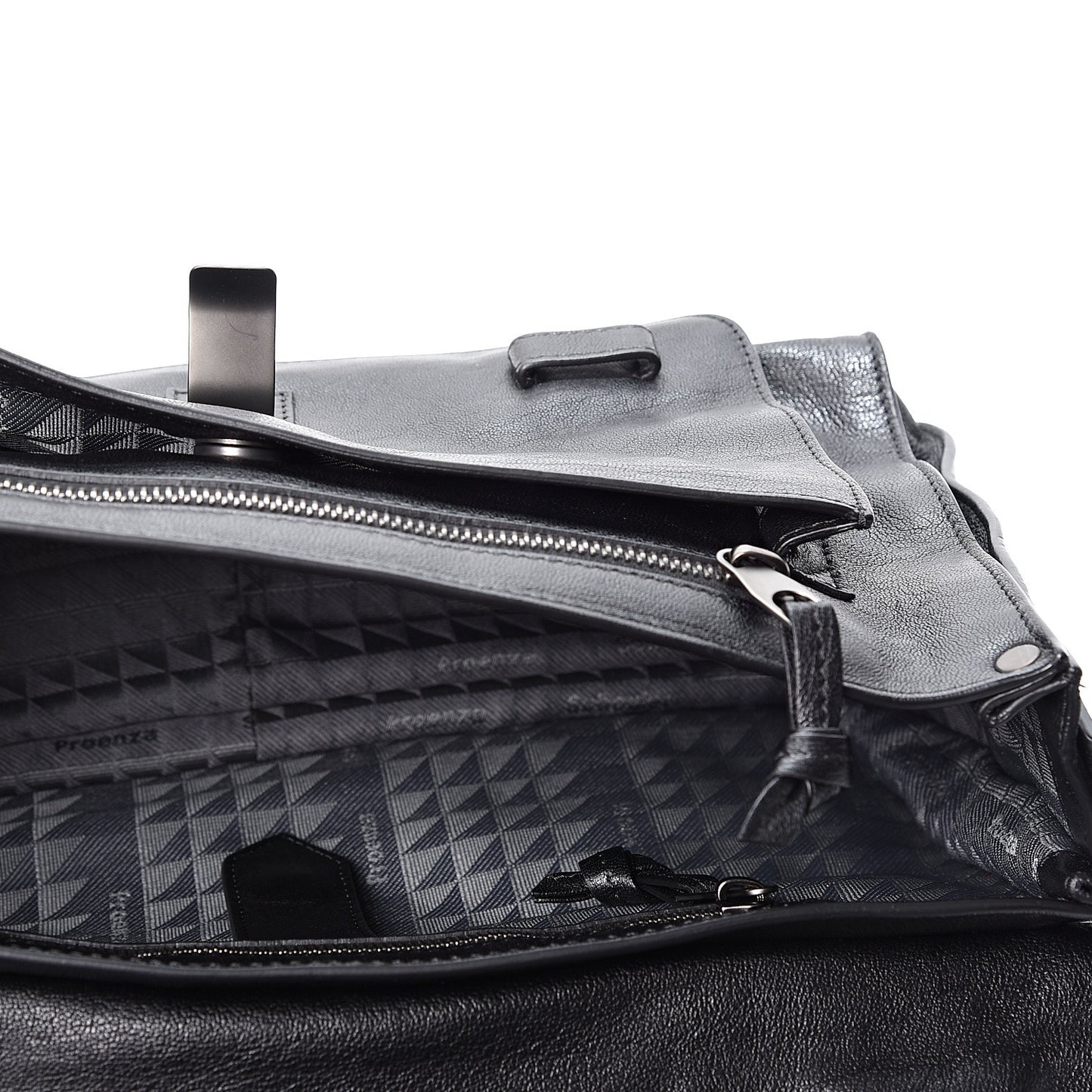 Lambskin Fringe Medium PS1 Satchel Black