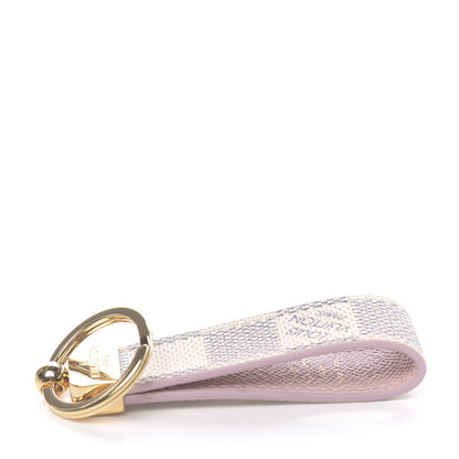 Louis Vuitton Damier Azur Dragonne Key Holder Rose Ballerine 3 of 4