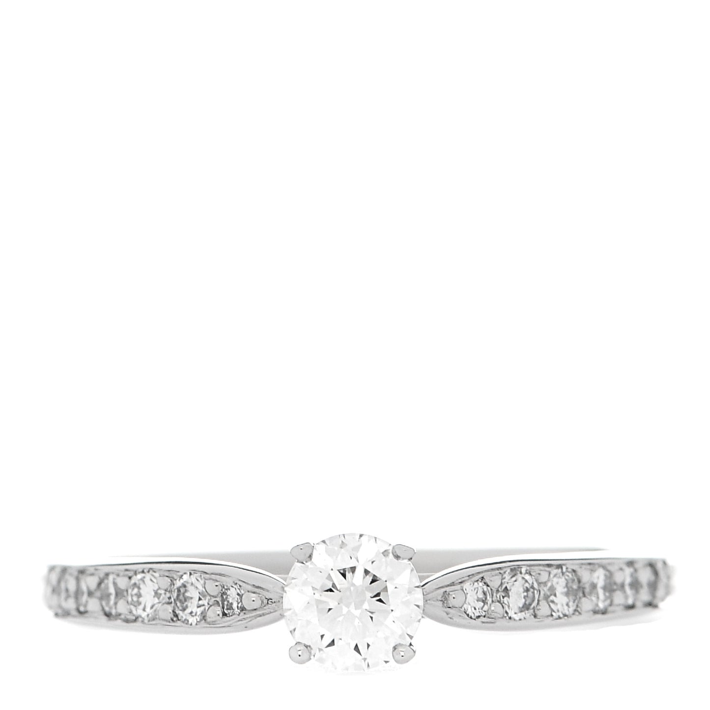 Platinum Diamond .22ct Round Brilliant Harmony Engagement Ring 50 5.5