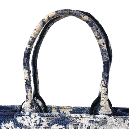 Christian Dior Canvas Embroidered Tie Dye Vertical Book Tote Blue Multicolor 14 of 18