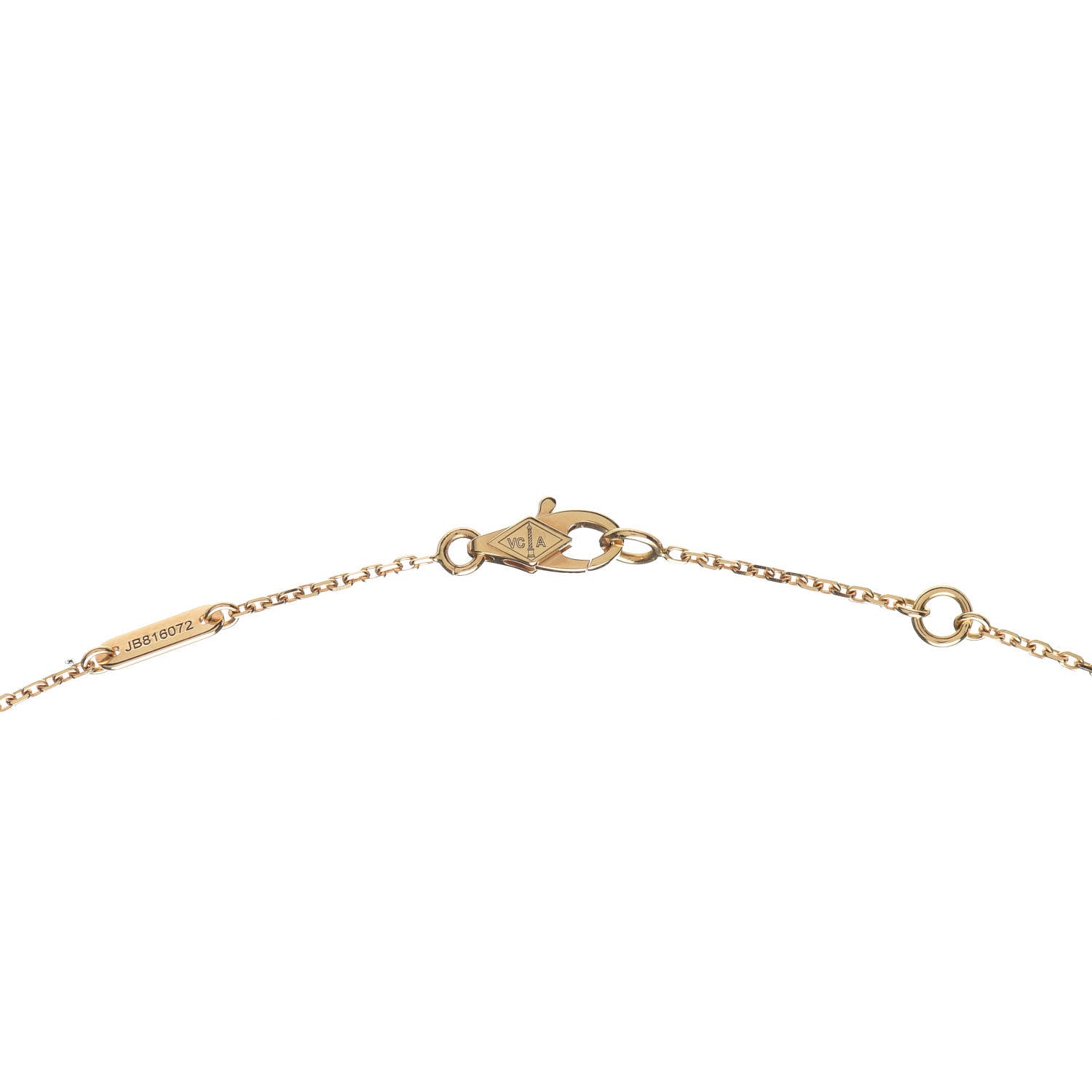 Van Cleef & Arpels 18K Yellow Gold Mother of Pearl Sweet Alhambra Pendant Necklace 4 of 8