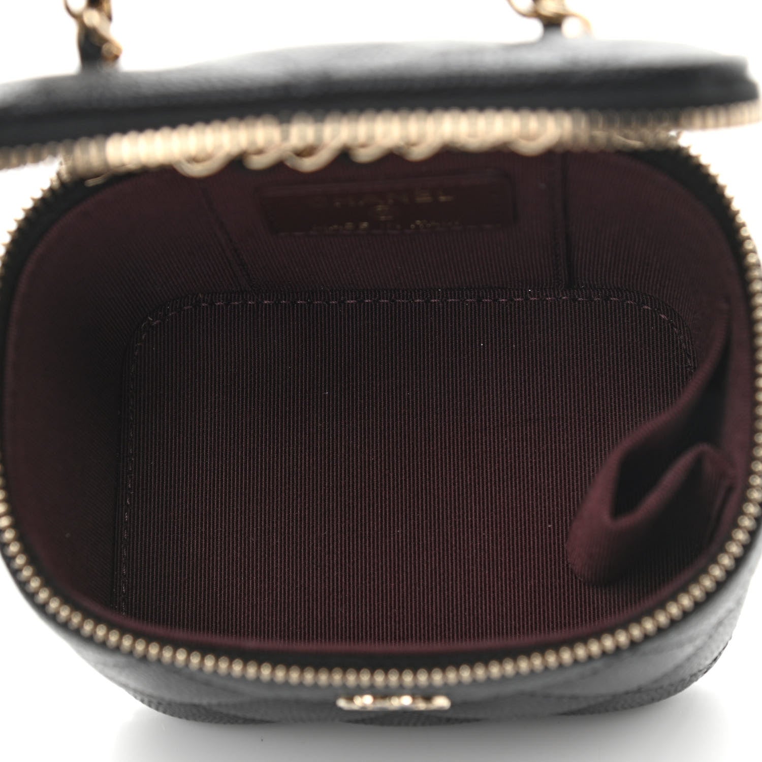 Chanel Caviar Quilted Mini Vanity Case With Chain Black 5 of 11