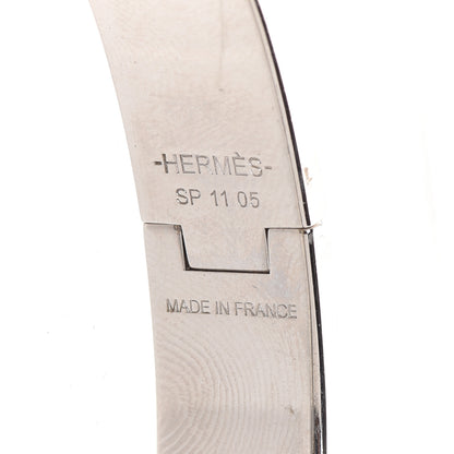 Hermes Enamel Charniere Uni Narrow Hinged Bracelet M Rouge Amarante 4 of 8