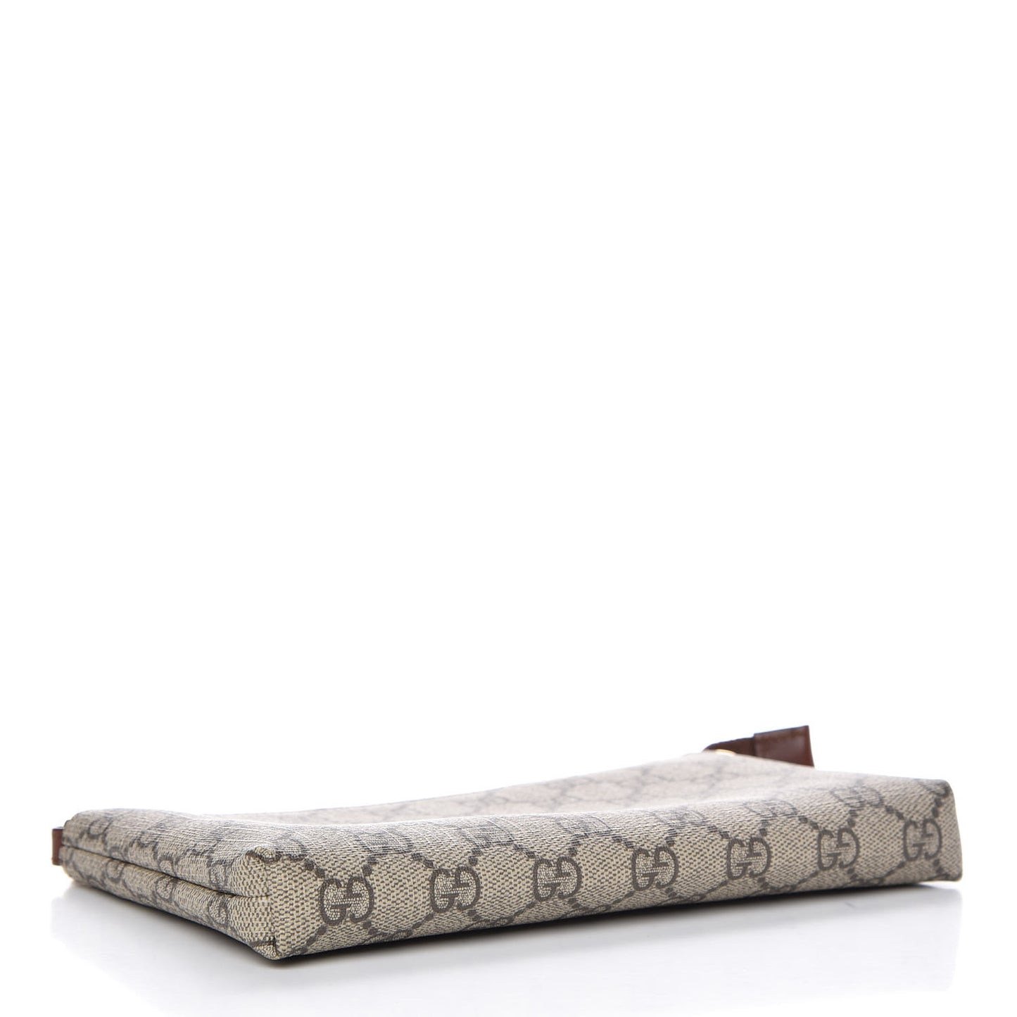 GG Supreme Monogram Wrist Wallet Brown