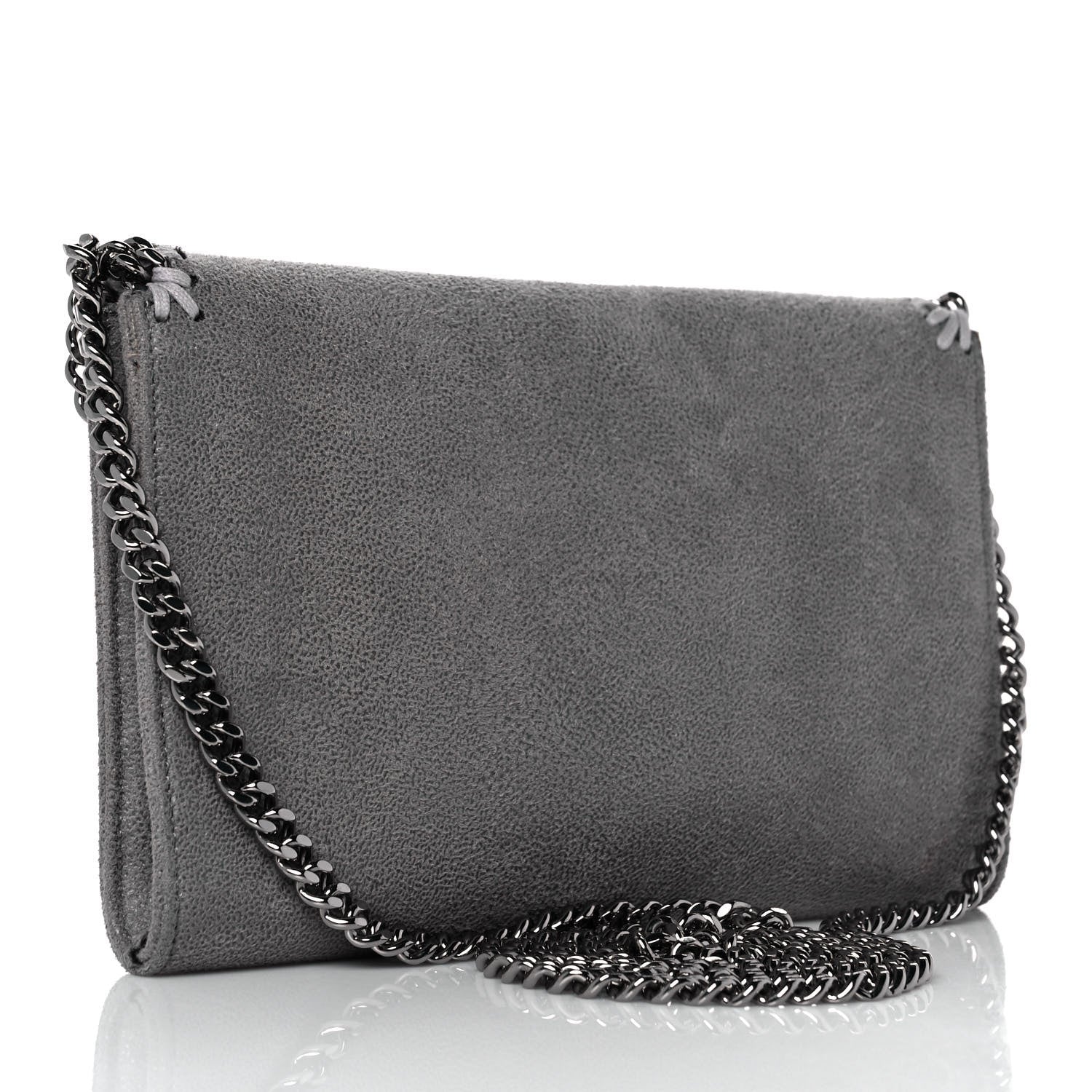 Stella McCartney Shaggy Deer Mini Falabella Crossbody Bag Grey 3 of 8