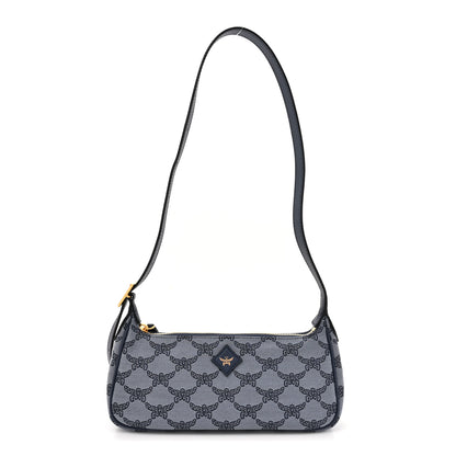MCM Lauretos Nappa Small Himmel Shoulder Bag Indigo Blue 1 of 9