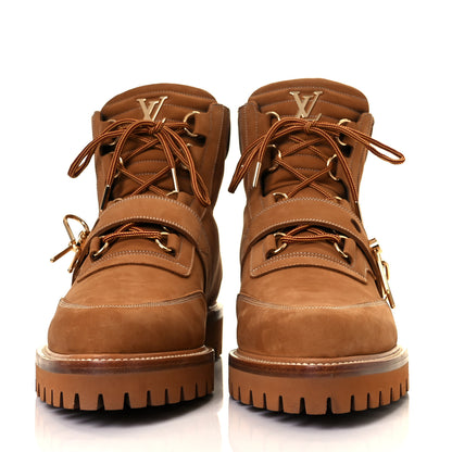 Louis Vuitton Suede Calfskin Monogram Mens Creeper Ankle Boots 9 Beige 4 of 14