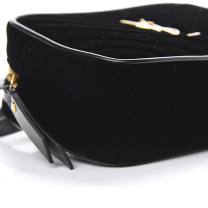 Saint Laurent Velour Matelasse Monogram Lou Belt Bag Black 14 of 16