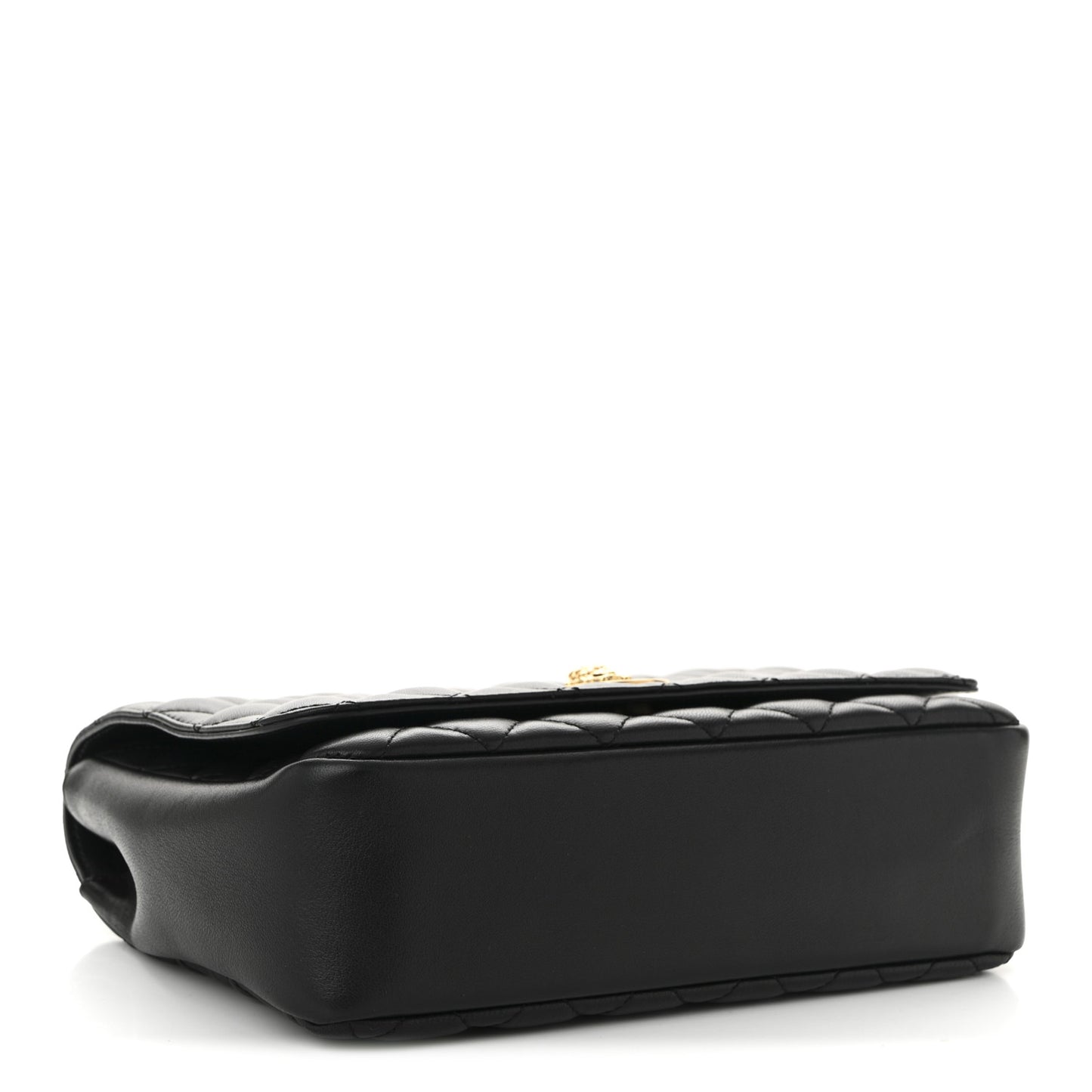 Nappa Quilted La Medusa Chain Crossbody Black
