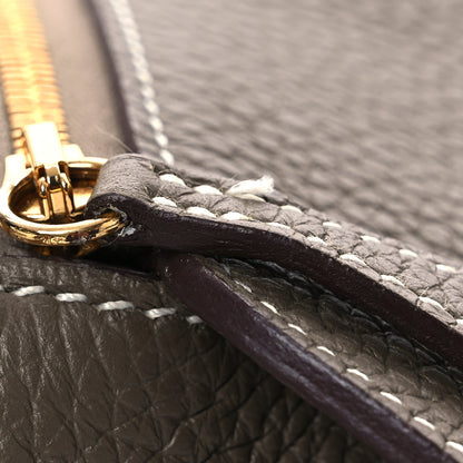 Hermes Taurillon Clemence Lindy 26 Etoupe 11 of 17