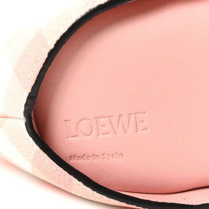 Loewe Calfskin Shearling Gingham Mini Bunny Crossbody Bag Pink 6 of 11