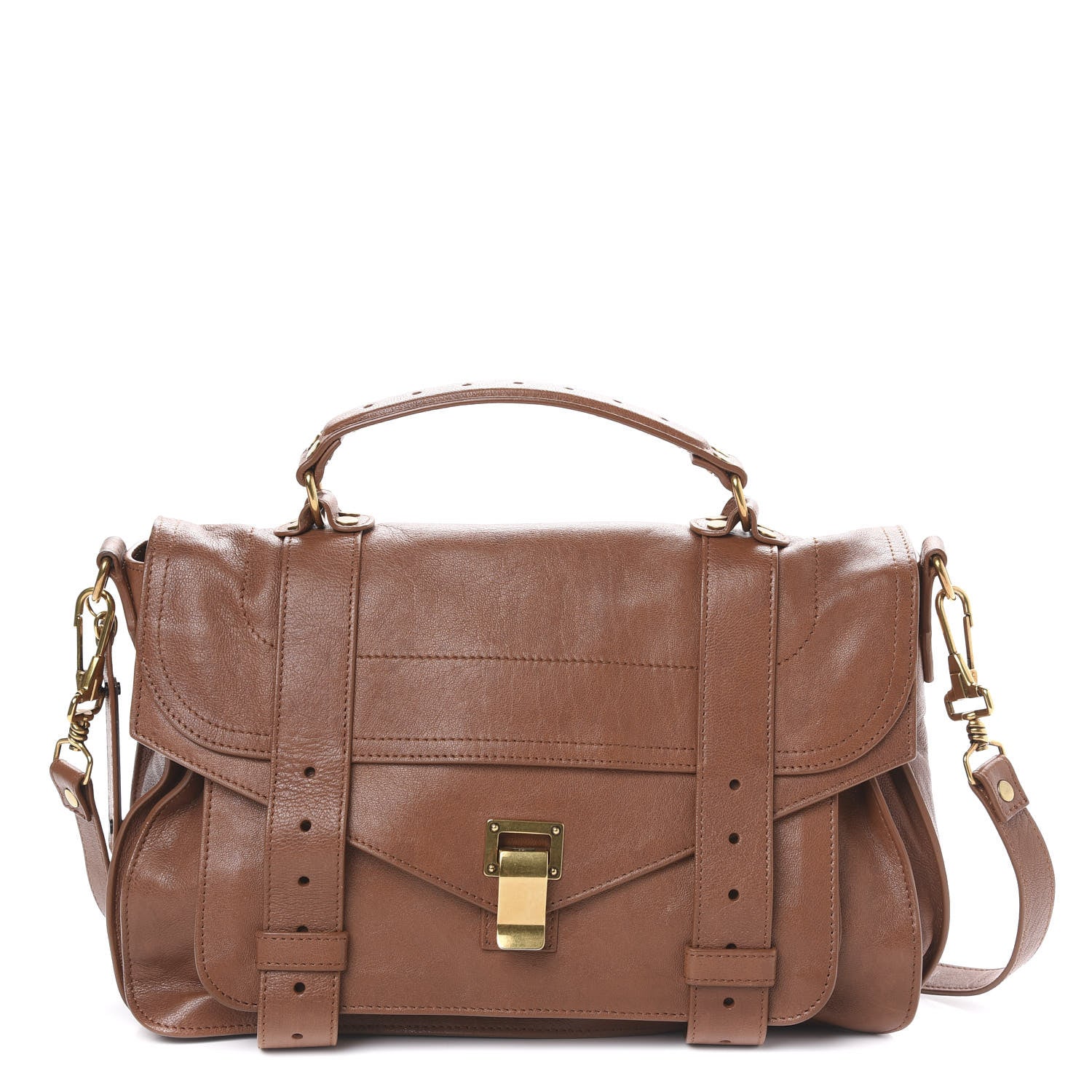 Proenza Schouler Lambskin Medium PS1 Satchel Saddle 1 of 15