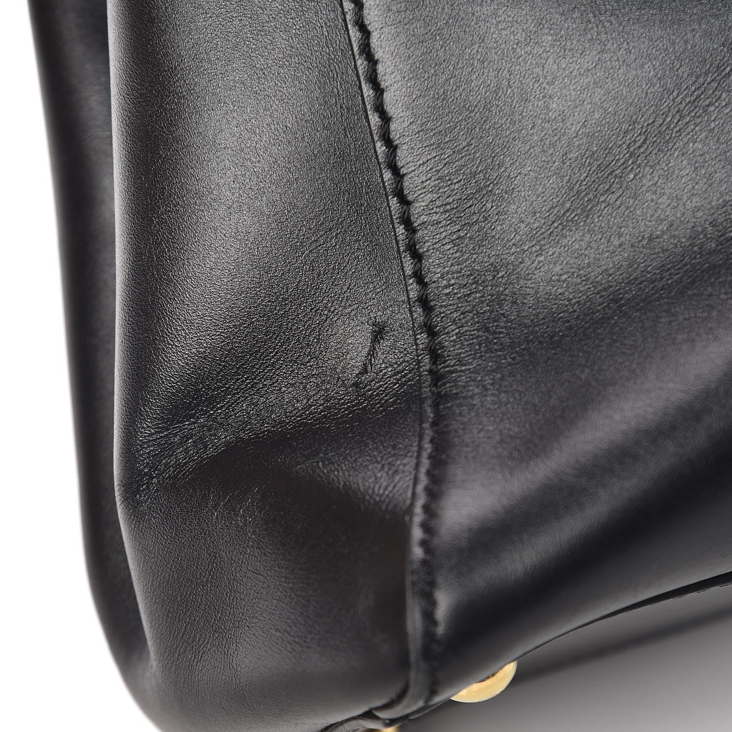 Fendi Vitello Morgan Shiny Nappa Medium Peekaboo Iconic Satchel Black 16 of 19