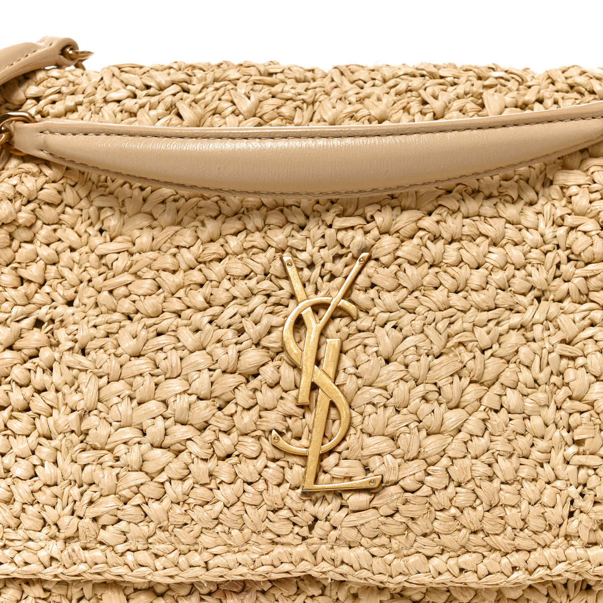 Saint Laurent Raffia Monogram Medium Jamie Natural Avorio 8 of 10