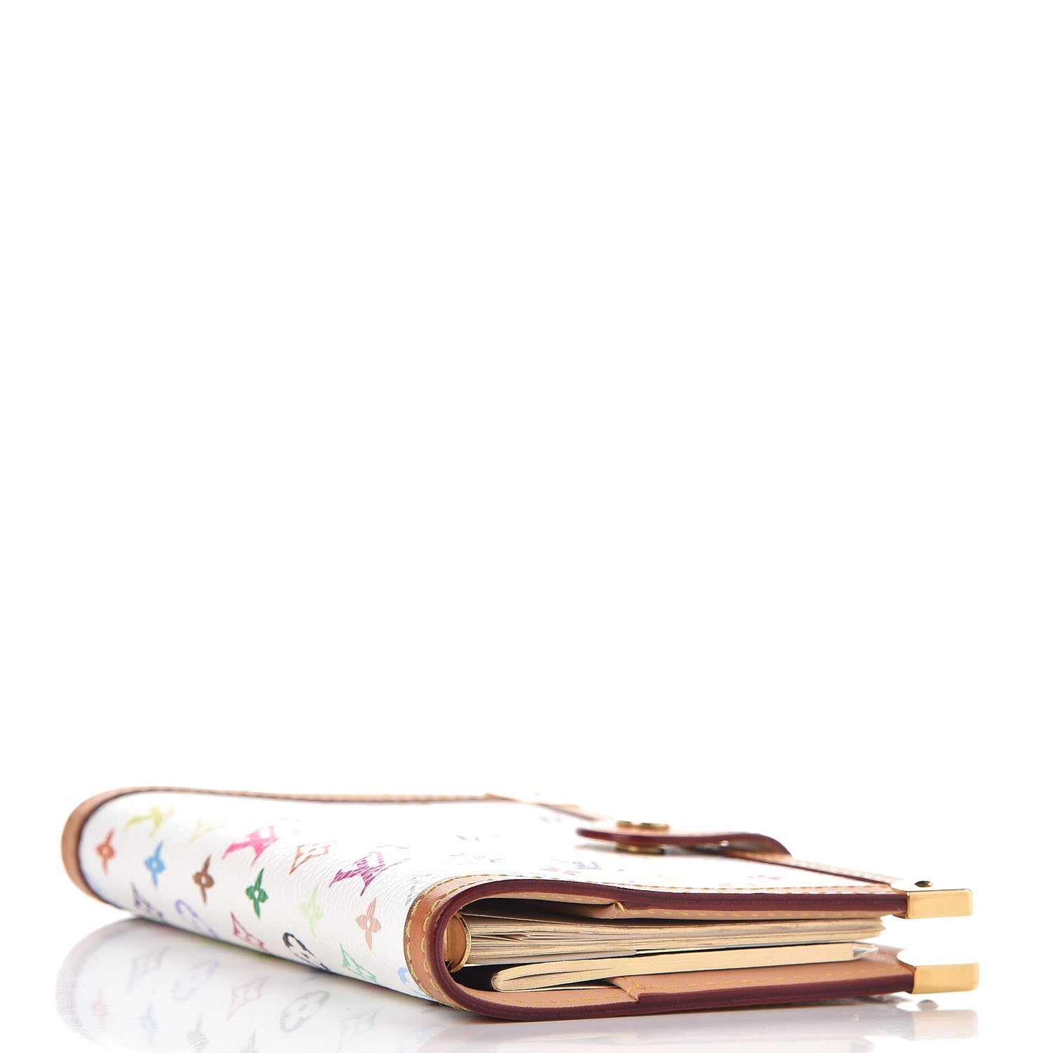 Louis Vuitton Monogram Multicolor Small Ring Agenda Cover White 4 of 7
