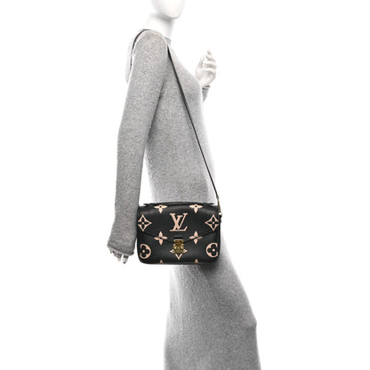 Louis Vuitton Empreinte Monogram Giant Pochette Metis Black Beige 2 of 10