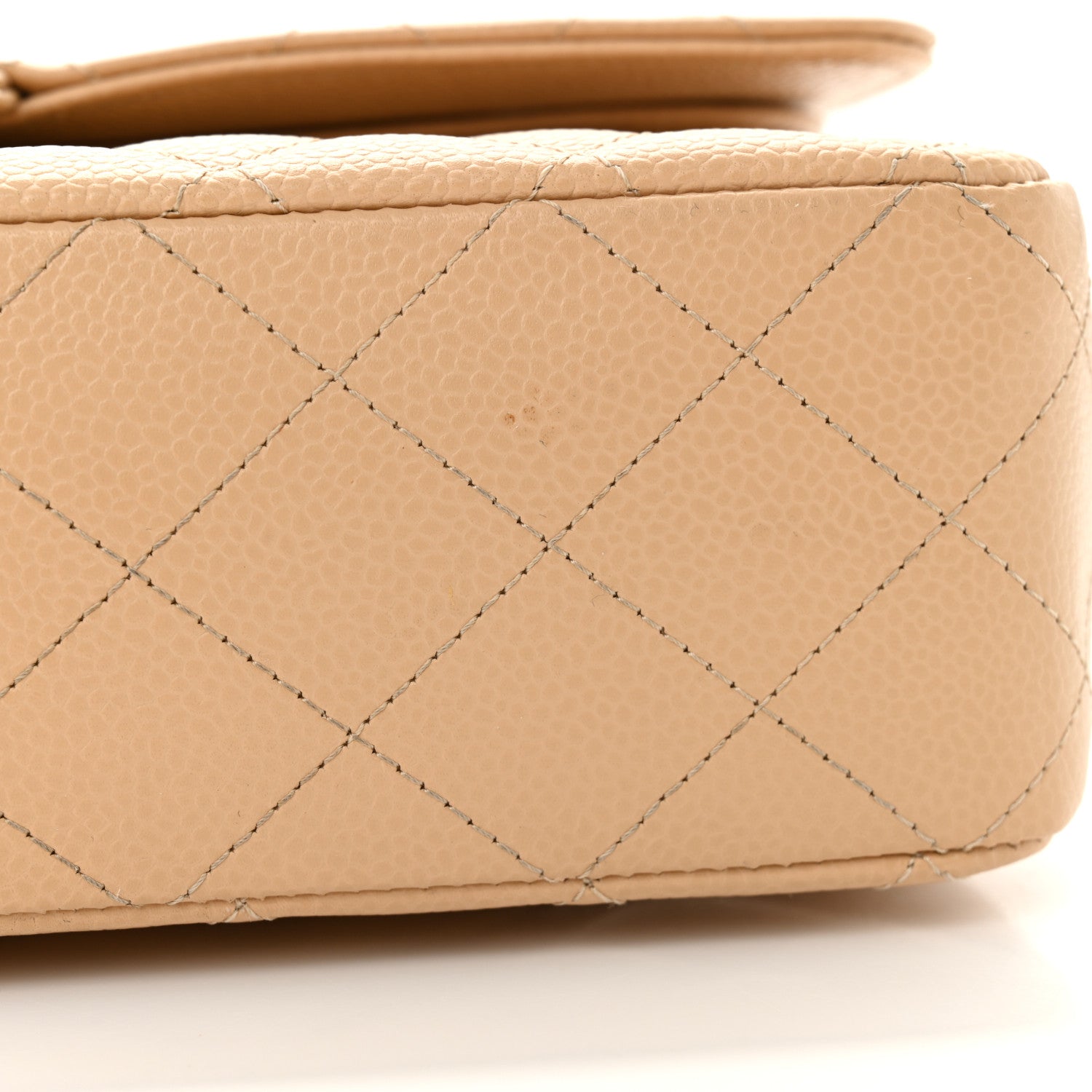 Chanel Caviar Quilted Medium Double Flap Beige 11 of 13