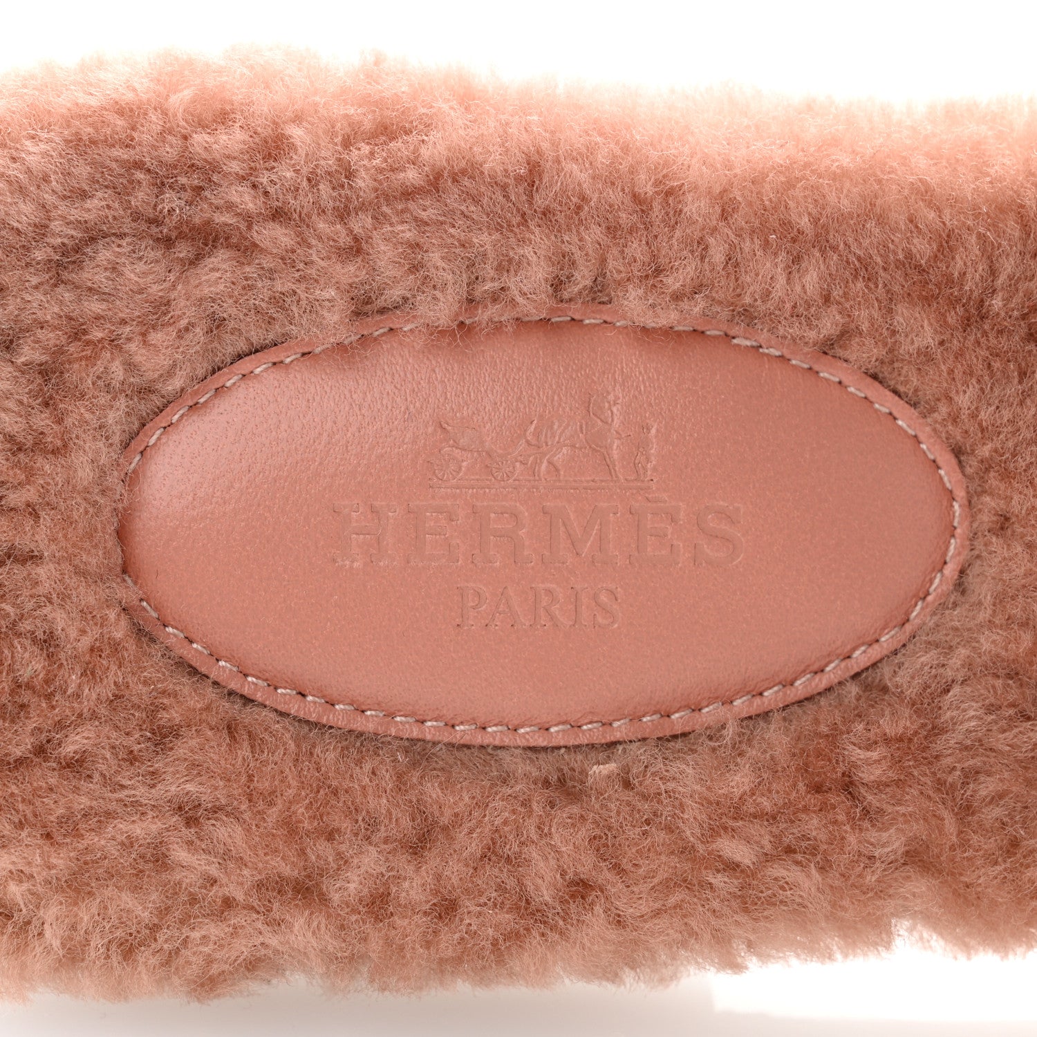 Hermes Woolskin Oran Sandals 39 Rose Aube 6 of 8