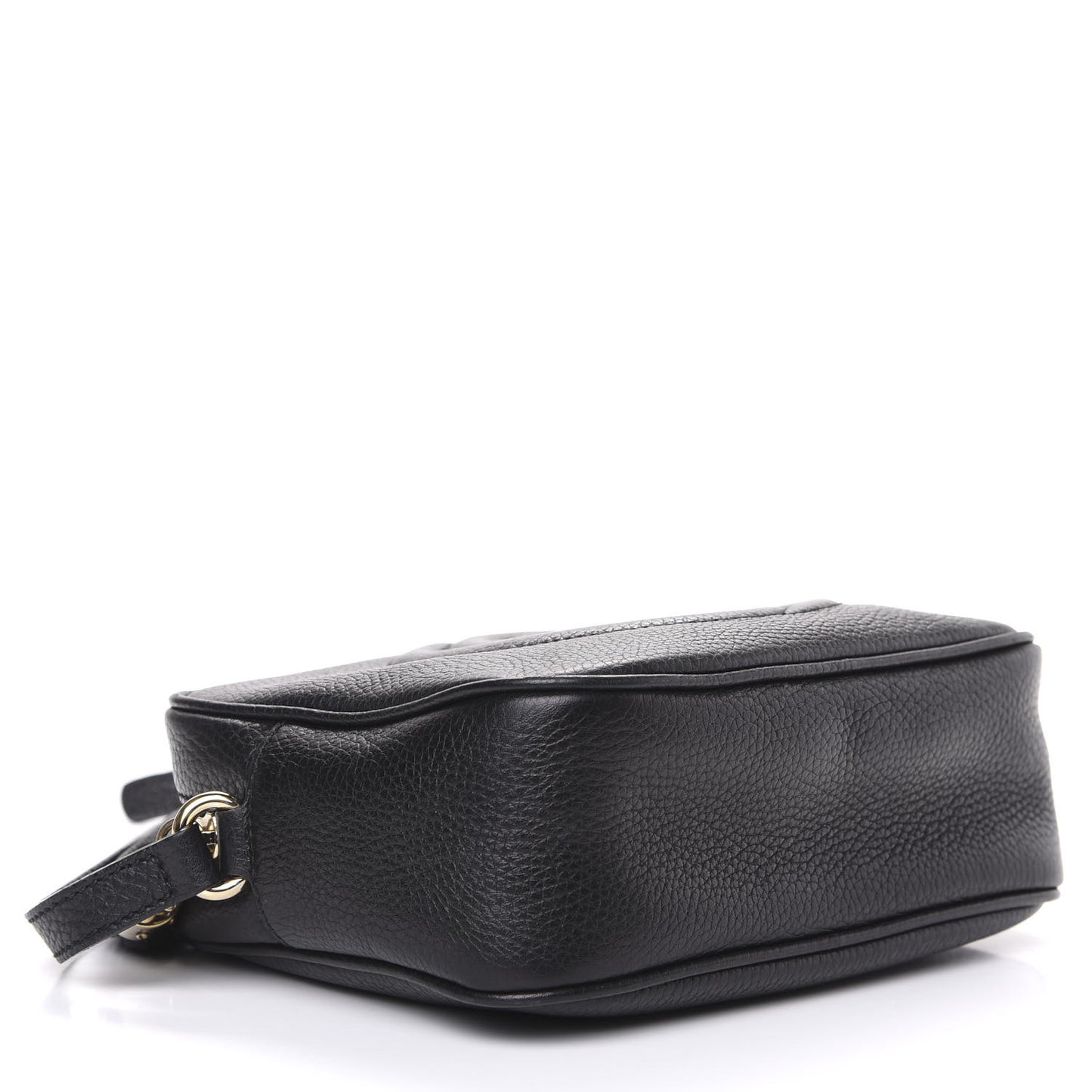 Pebbled Calfskin Small Soho Disco Bag Black