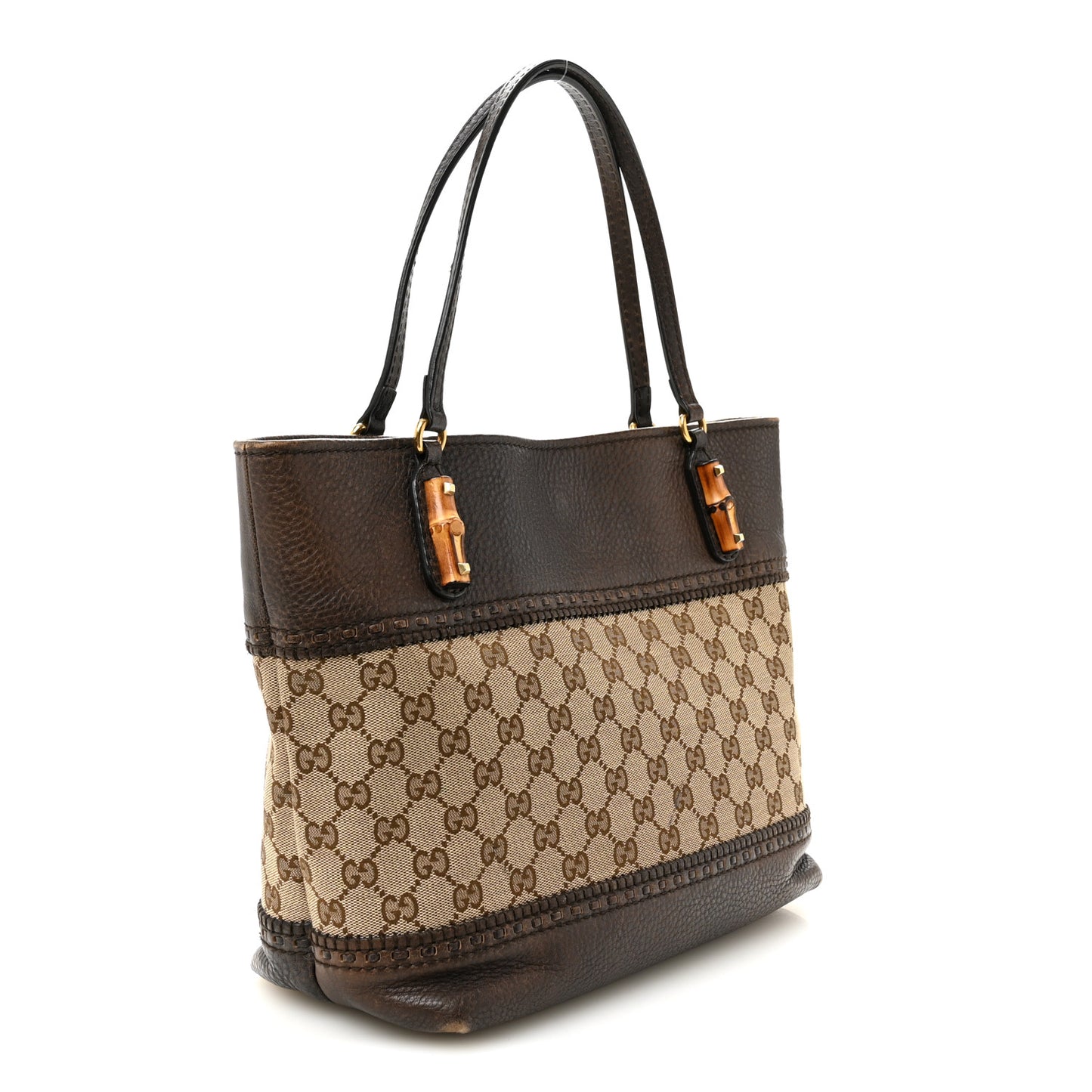 Monogram Medium Laidback Crafty Tote  Dark Brown